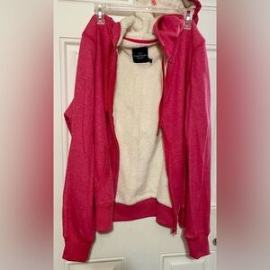 Faded Glory Vibrant Pink Jacket with Soft Cream Interior